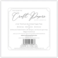 Craft Consortium Double-Sided Paper Pad 6" x 6" 40 ct. Ink Drops - Ocean, 20 Designs