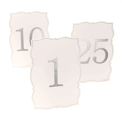 Style Me Pretty Silver Table Numbers, 1-25