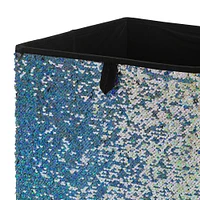 Organize It All Silver Reversible Sequin Storage Cube