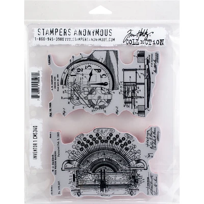 Stampers Anonymous Tim Holtz® Inventor 1 Cling Stamps