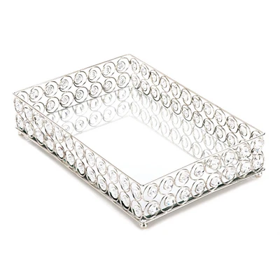 13" Shimmer Rectangular Jeweled Tray