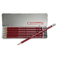 12 Pack: Cretacolor® Fine Art Graphite Pencil Tin Set