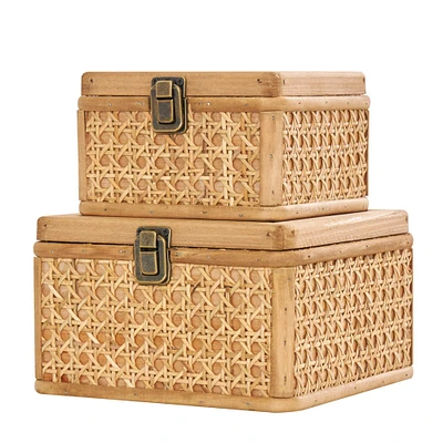 Brown Wooden Box Set