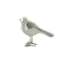 CosmoLiving by Cosmopolitan Gray Farmhouse Polystone Bird Sculpture Set