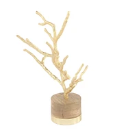 18" Gold Aluminum Modern Tree Sculpture