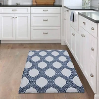 RugSmith Navy Machine Woven Leslie Anti-Fatigue Kitchen Mat, 20" x 36"