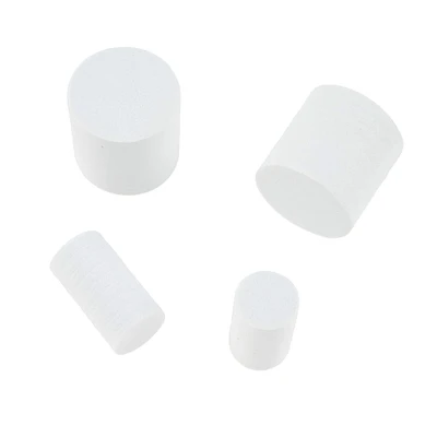 12 Packs: 40 ct. (480 total) White 3D Foam Cylinders by Creatology™