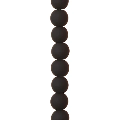 Black Glass Round Beads, 10mm by Bead Landing™