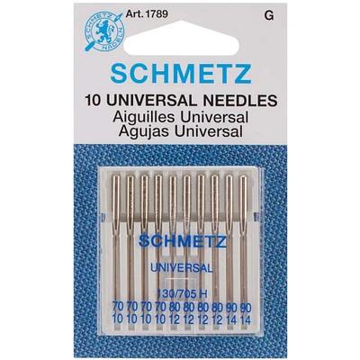 SCHMETZ Universal Machine Needles, Sizes 10/70, 12/80, & 14/90