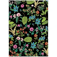 Punch Studio™ 3.5" x 5" Full Bloom Black Pouch Note Cards & Envelopes, 10ct.