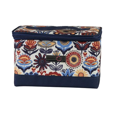 Everything Mary Blue & Tan Collapsible Sewing Kit Organizer Box