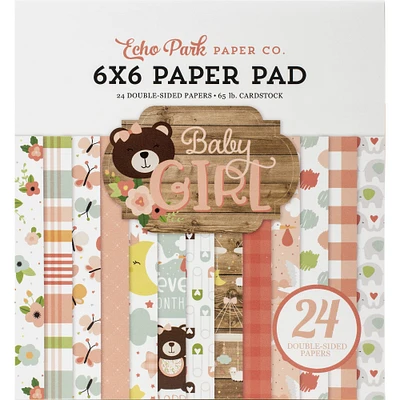 Echo Park Double-Sided Paper Pad 6"X6" 24/Pkg-Baby Girl