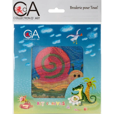 Collection D'Art Snail Stamped Needlepoint Kit