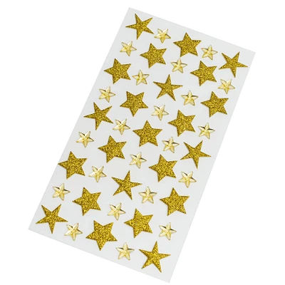 12 Packs: 45 ct. (540 total) Gold Glitter Star Stickers by Recollections™