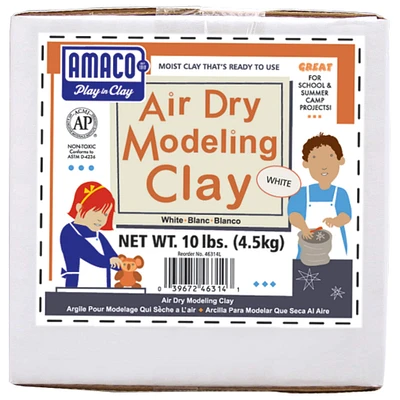 6 Pack: Amaco® 10lb. White Air Dry Modeling Clay