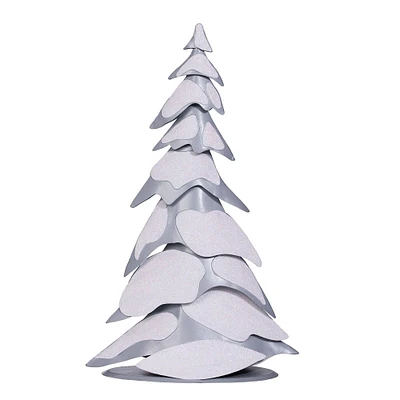 12" Snowy Alpine Metal Tabletop Tree