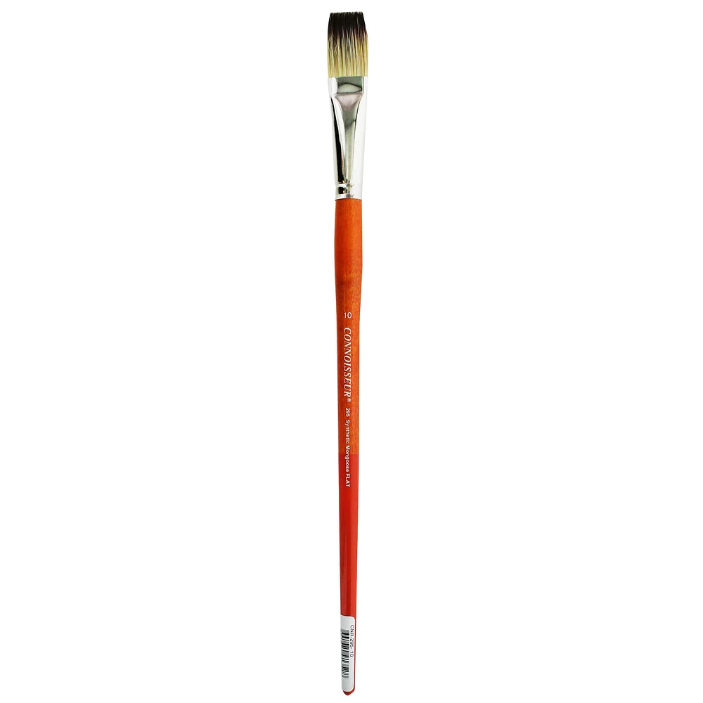 Connoisseur® Synthetic Mongoose Long Handle Flat Brush