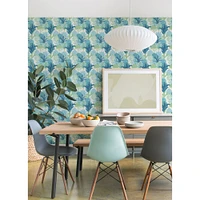 NuWallpaper Keilani Teal Peel & Stick Wallpaper