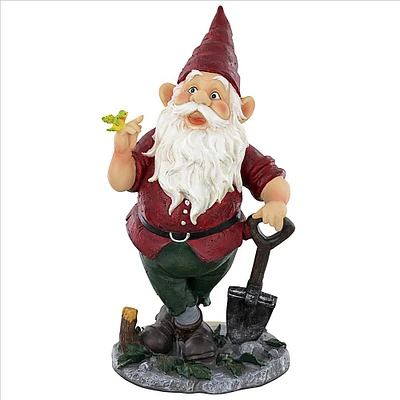 Design Toscano® 15.5" Birdy and Spader the Garden Gnome Statue