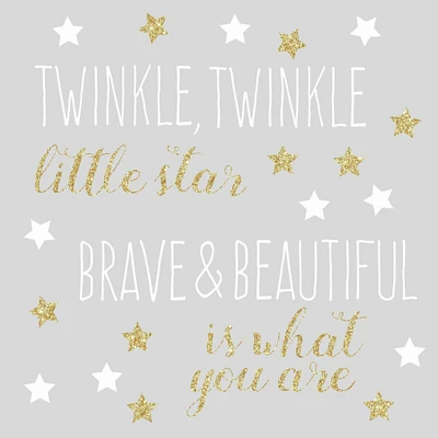 RoomMates Glitter Twinkle Twinkle Little Star Peel & Stick Wall Decals