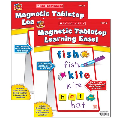 Scholastic® Little Red Tool Box Magnetic Tabletop Learning Easels, 2ct.