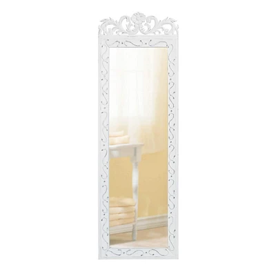 30.5" Elegant White Wall Mirror