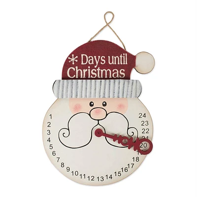 DII® 16.7" Santa Days Til Christmas Hanging Countdown Calendar Sign