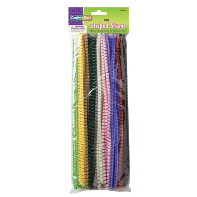 Creativity Street® Striped Chenille Stems, 100ct.