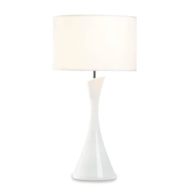 24'' Sleek Modern White Table Lamp