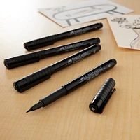 Faber-Castell® PITT® Artist Black Pen Set, 4 Piece