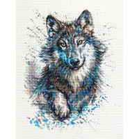 RTO Snow Splashes Wolf Counted Cross Stitch Kit