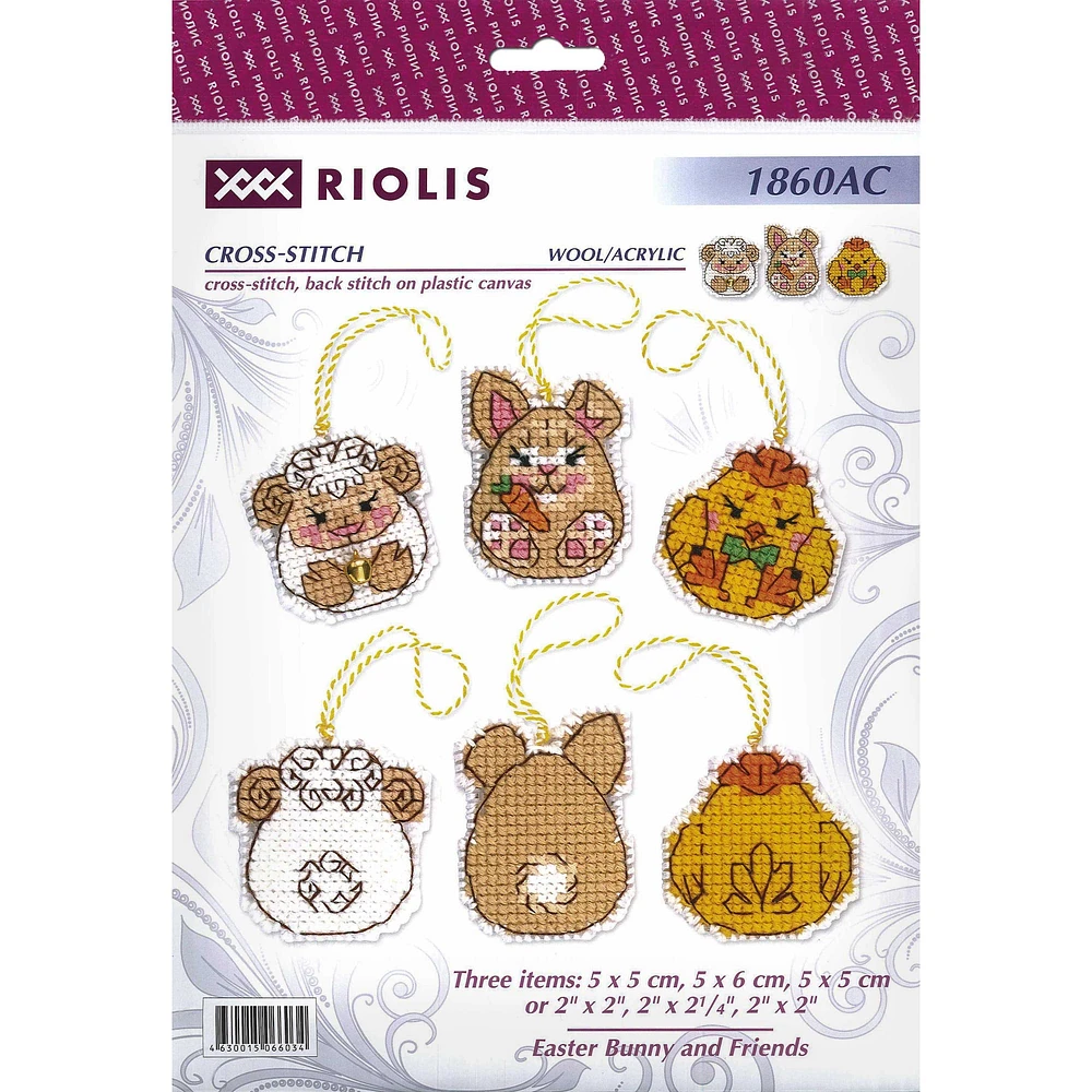 RIOLIS Easter Bunny And Friends Cross Stitch Kit