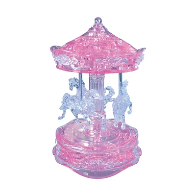 Original 3D Crystal Puzzle™ Carousel Pink 83 Piece Puzzle