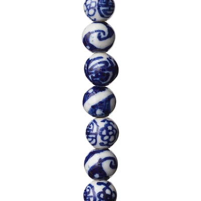 Sapphire Mix Ceramic Round Beads, 8mm by Bead Landing™