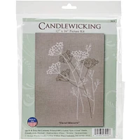 Design Works™ Floral Silhouette Candlewicking Kit