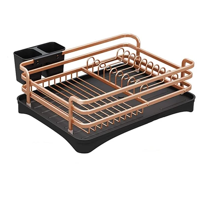 NEX™ Rose Gold Aluminum Compact Dish Drying Rack