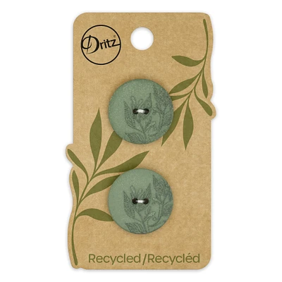 Dritz® 23mm Recycled Hemp Round Floral Button, 6ct.
