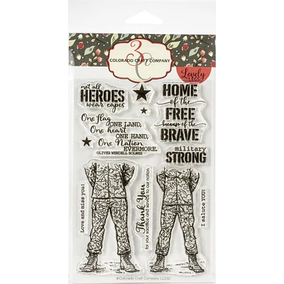 Colorado Craft Company Military Strong Clear Stamps