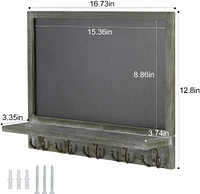 NEX™ 13" Olive Green Wall-Mounted Chalkboard with Display Shelf