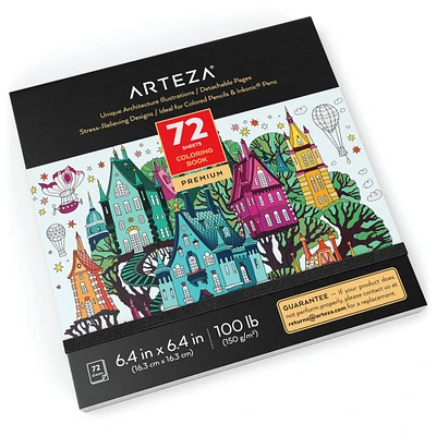 Arteza® 6.4" x 6.4" Architecture Coloring Book