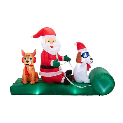 Mr. Christmas 8ft. Santa's Dog Sled Outdoor Lit Inflatable