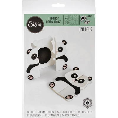 Sizzix® Thinlits® Panda Fold-A-Long Card Die Set by Jen Long®