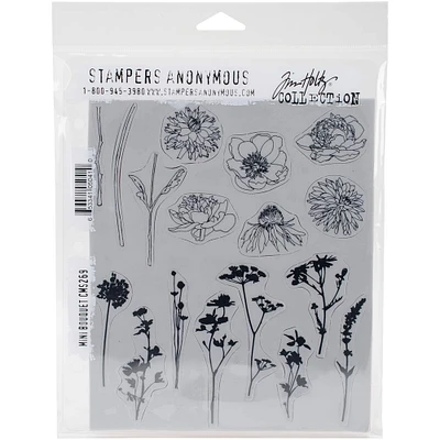 Stampers Anonymous Tim Holtz® Mini Bouquet Cling Stamps