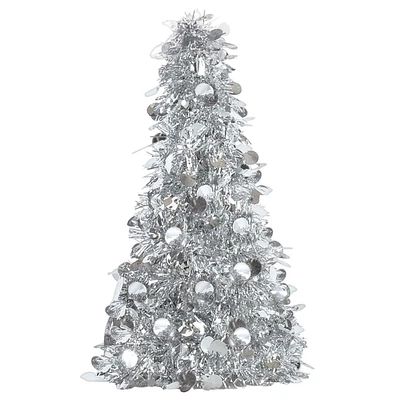 Small Silver Christmas Tinsel Tree