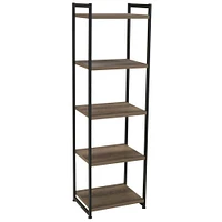 Household Essentials Jamestown 5 Shelf Narrow Bookshelf