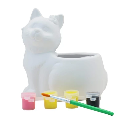 Spring Cat Ceramic Planter Kit by Creatology™