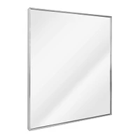 Head West Brushed Nickel Rectangular Framed Accent Vanity Mirror