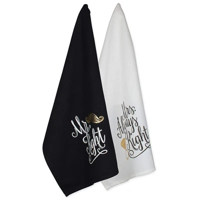 DII® Mr & Mrs Printed Dishtowel Set