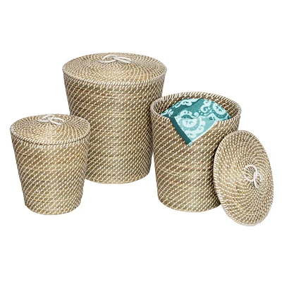 Honey Can Do Natural Nesting Seagrass Snake Charmer's Baskets, 3ct.