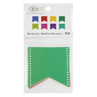 24 Packs: 24 ct. (576 total) Mini Die Cut Pennant Accents by B2C®